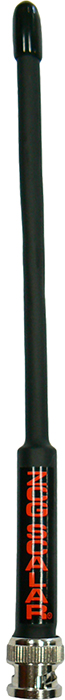 UHF flexible portable whip, black, 900-930MHz, BNC male, 25W, 2.1dBi – 190mm